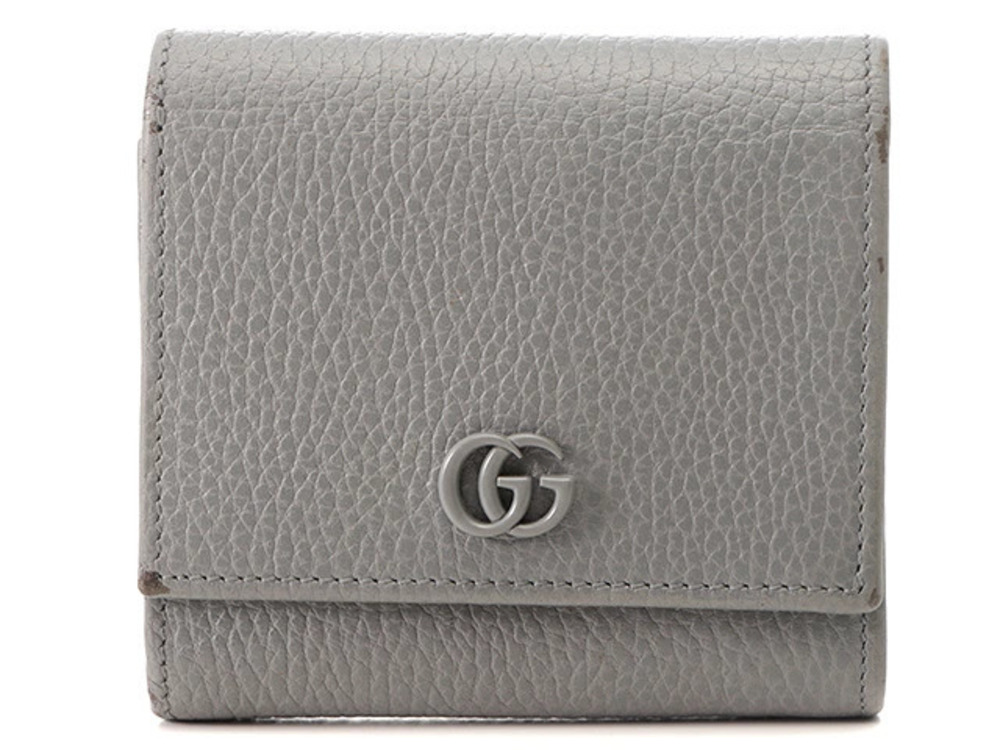 Gucci Double G Wallet Gray Leather